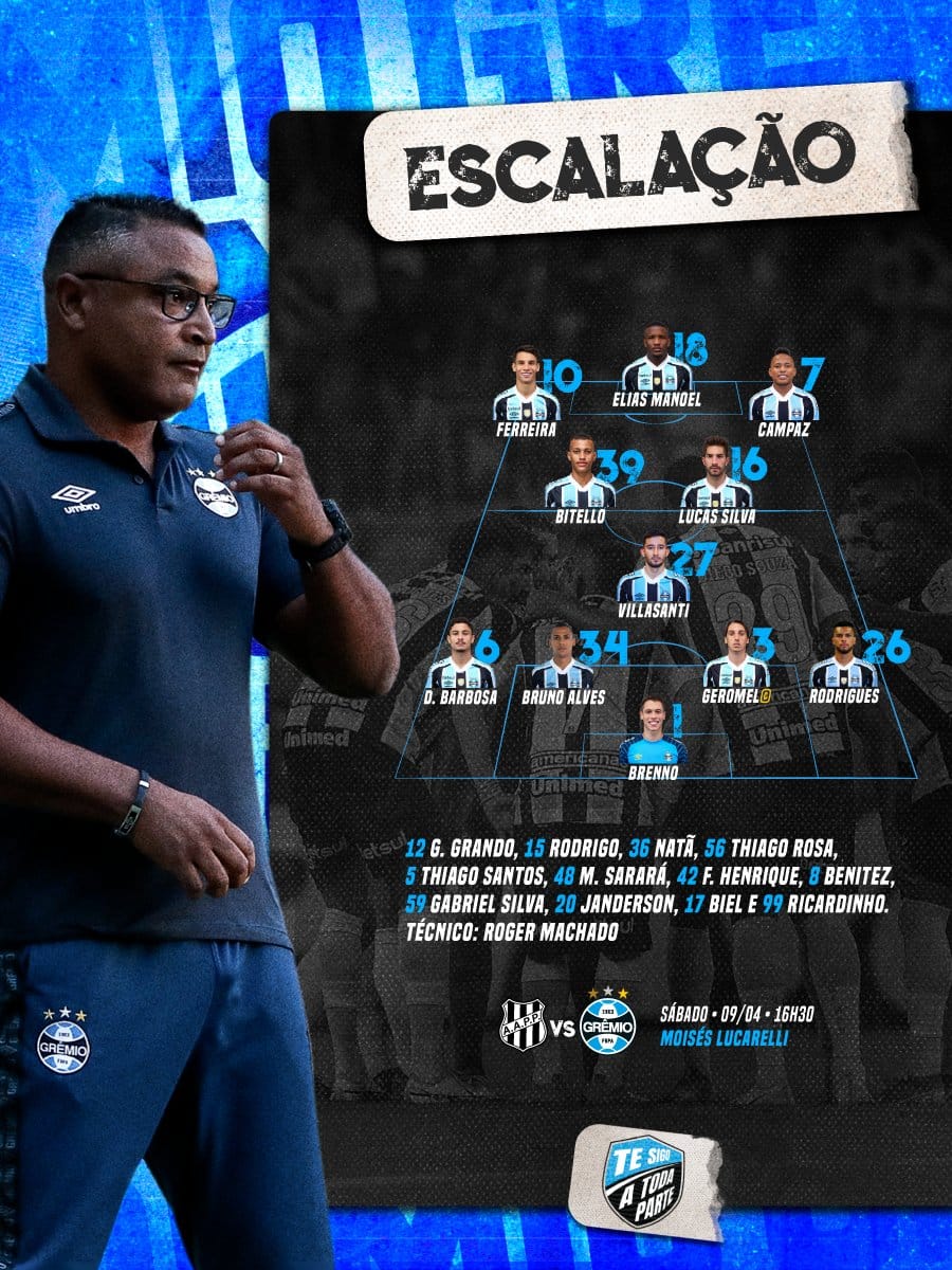 Grêmio escalado : gremio