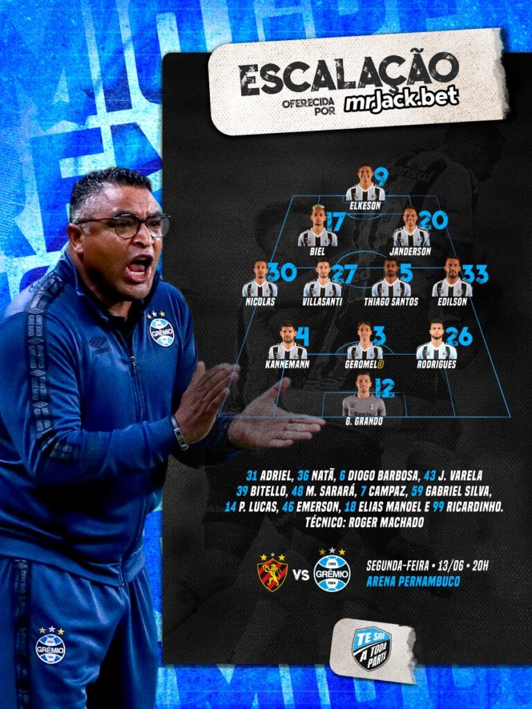 escalacao oficial gremio contra sport serie b 2022