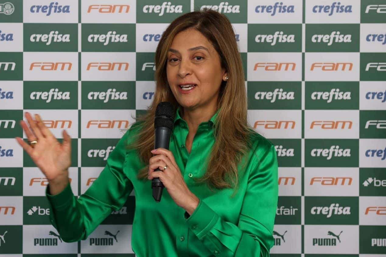 Leila Pereira cita o Grêmio na despedida de Weverton do Palmeiras