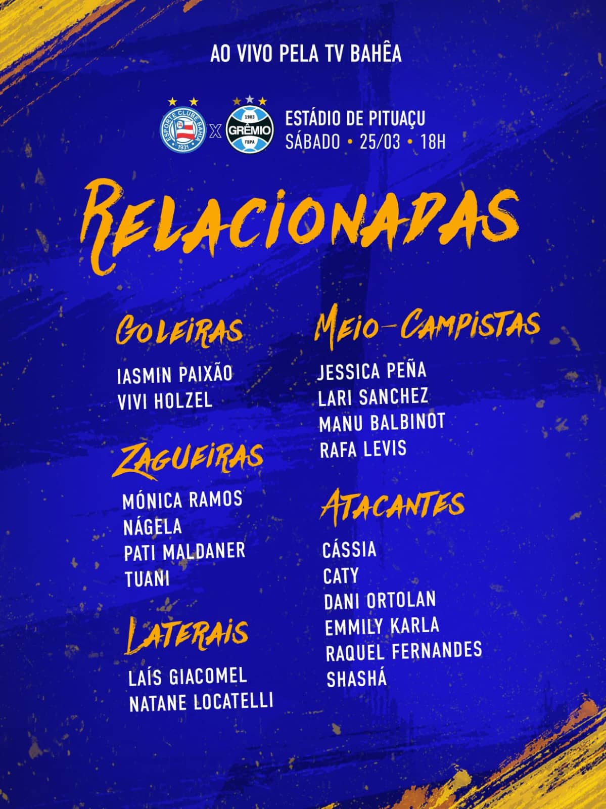 relacionadas Gremio Bahia Feminino