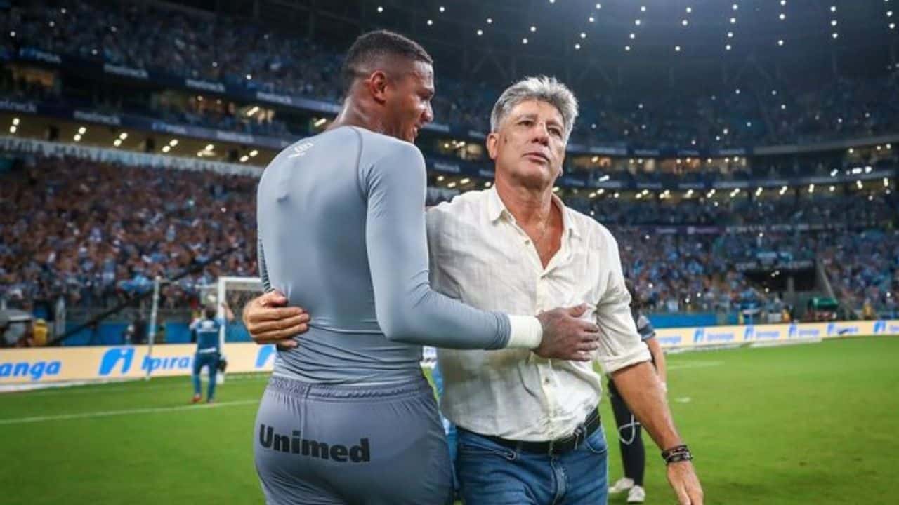 Renato Portaluppi e Adriel Grêmio