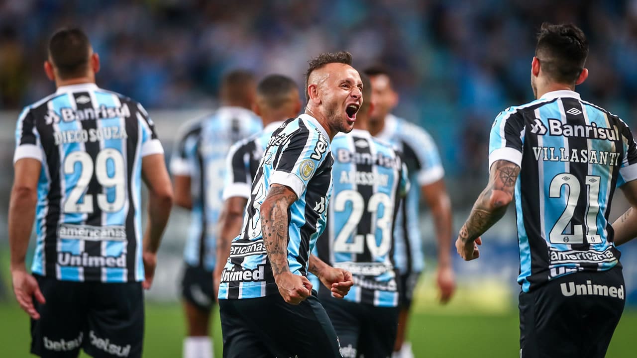 Grêmio x Fortaleza 2021 - Rafinha-Villasanti-Diego-Souza