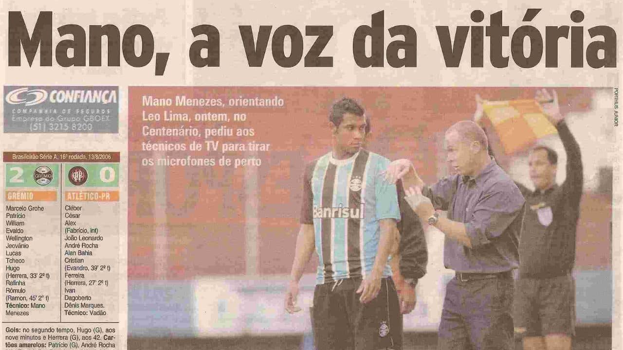 Mano Menezes Grêmio Athletico PR 2006 Campeonato Brasileiro