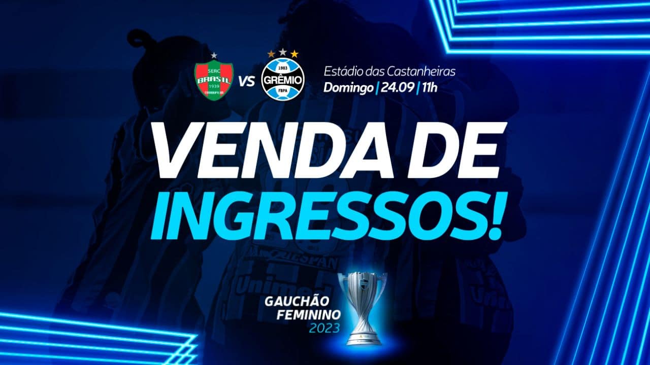 Ingressos para Brasil de Farroupilha x Grêmio pelo Gauchão Feminino 