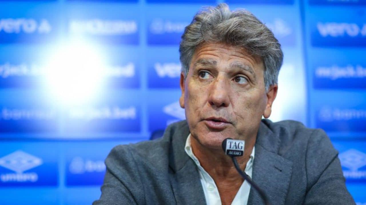 Renato Portaluppi falando sobre o Grêmio