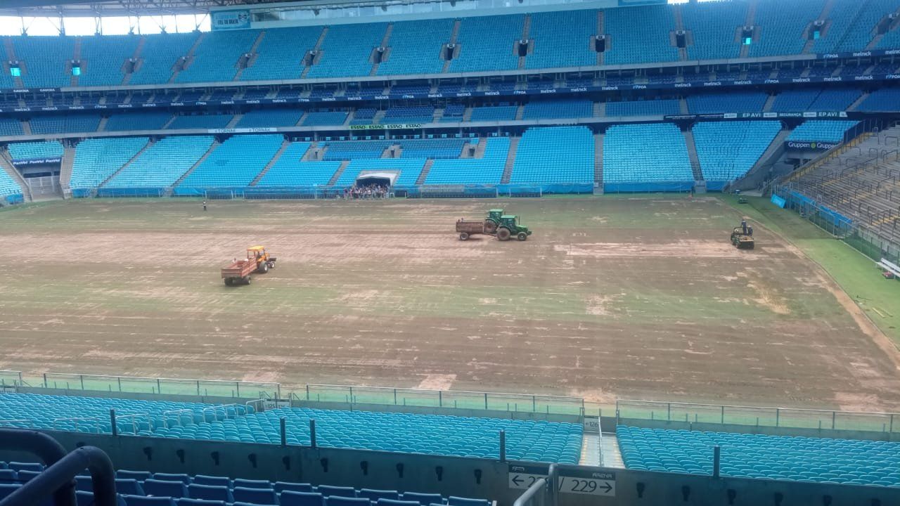 Grêmio atua nos bastidores - e gramado da Arena -passa por melhorias veja imagens