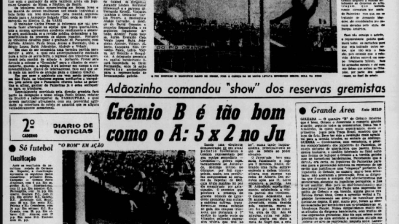 Há 56 anos - Grêmio atropelou um de seus maiores rivais - em pleno Olímpico