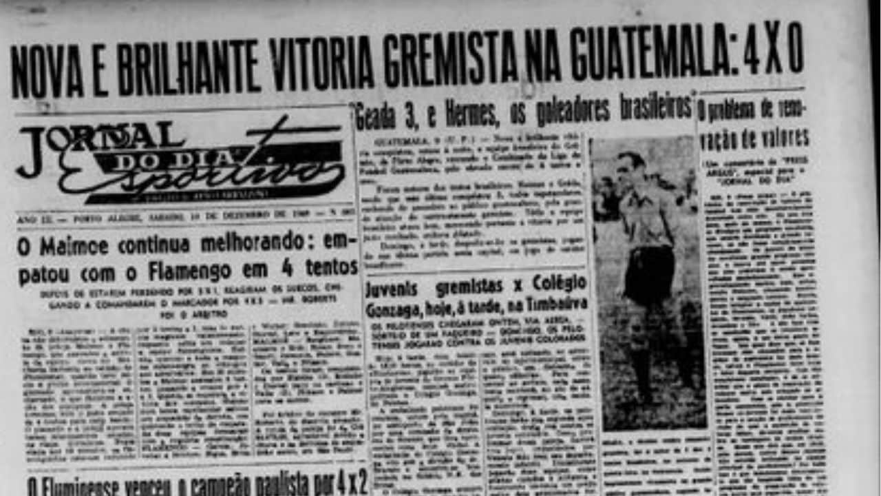 Há 74 anos - Grêmio liquidou combinado da Guatemala - em excursão pela América Central