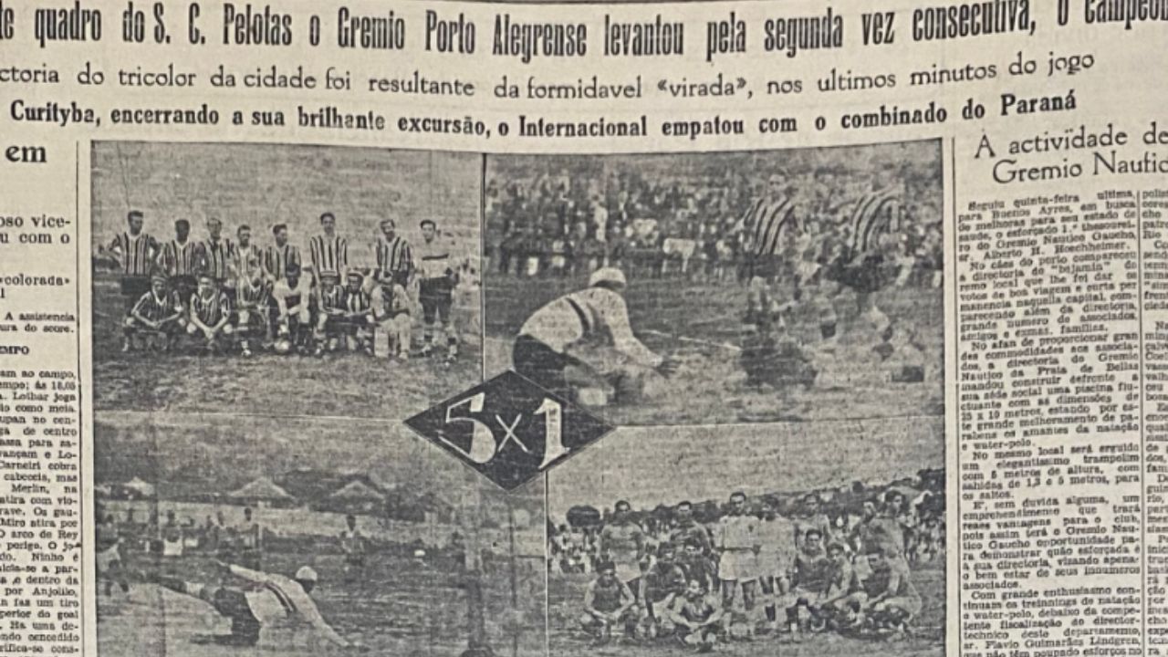 Há 91 anos - Grêmio bateu tradicional time - do interior do RS pelo Gauchão