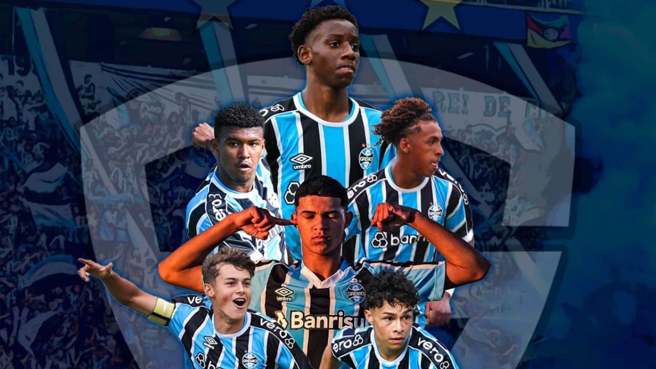 6 joias do Grêmio que - devem assinar seu 1º contrato profissional - em 2024