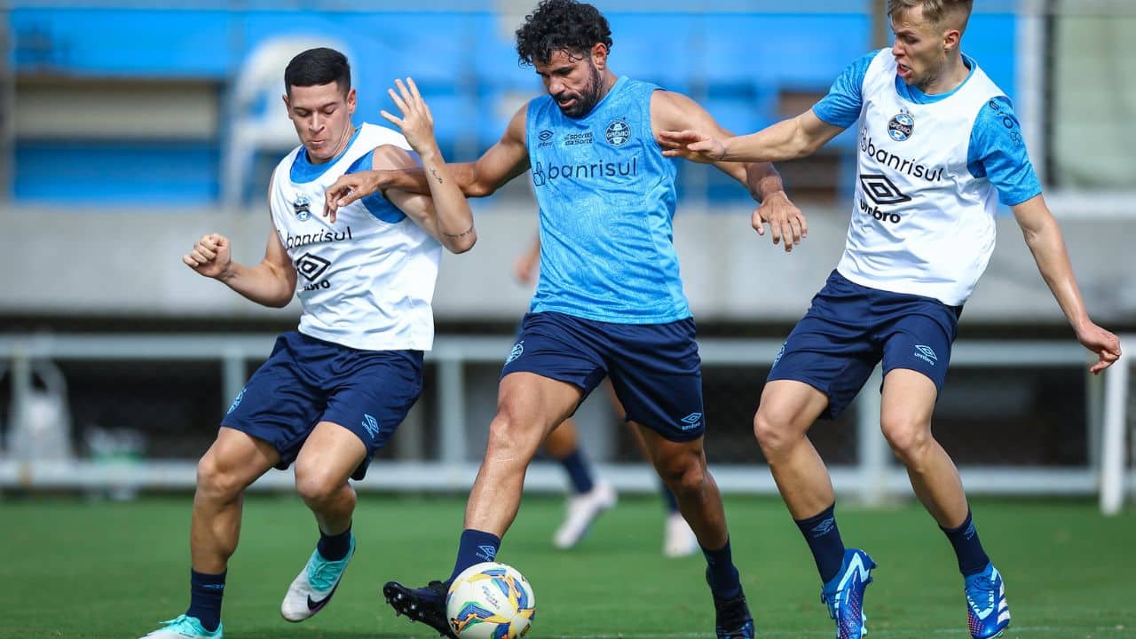 Diego Costa treino do Grêmio