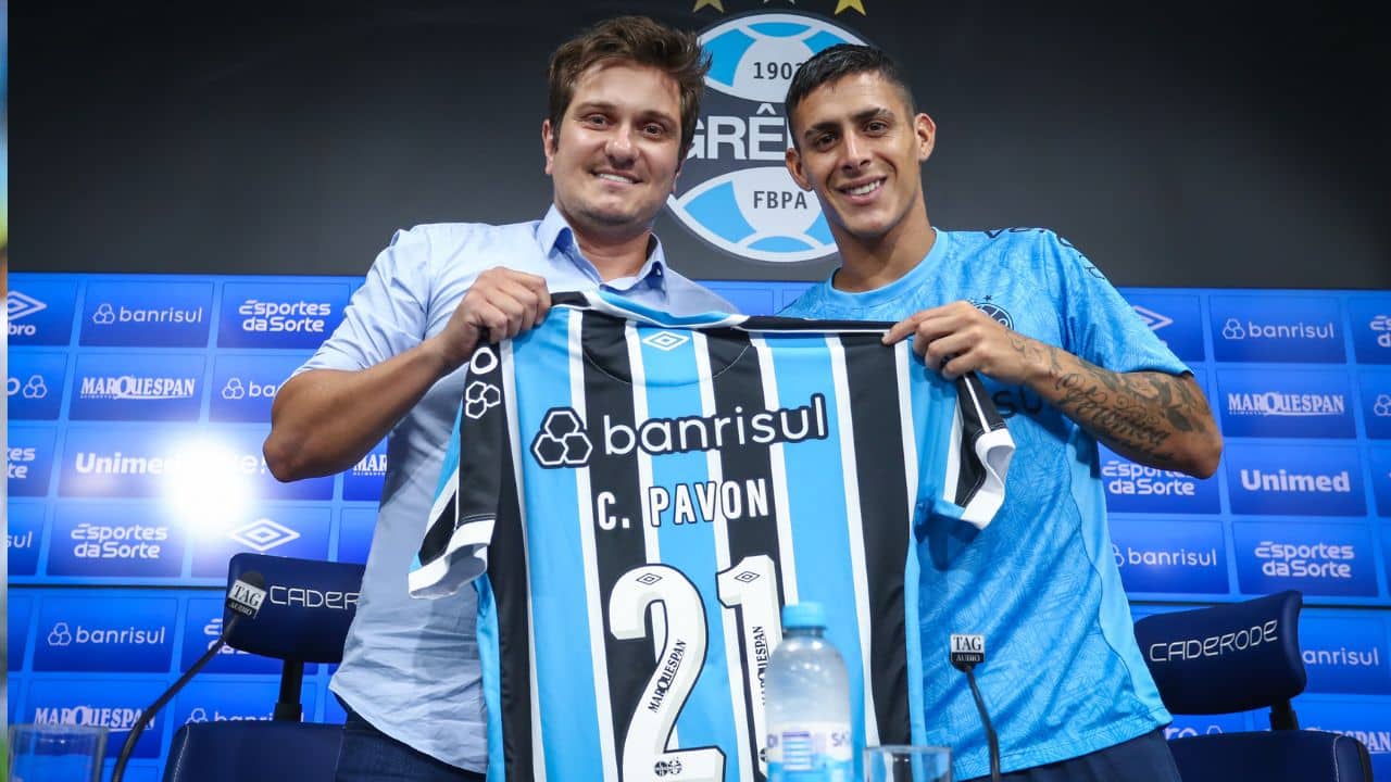 Apresentação de Cristian Pavón pelo Grêmio.