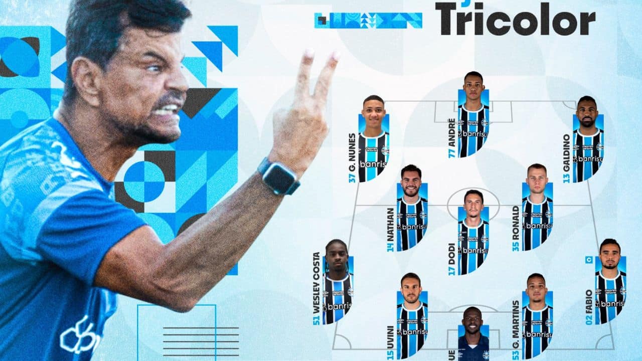 Escalação oficial: Grêmio time Ypiranga