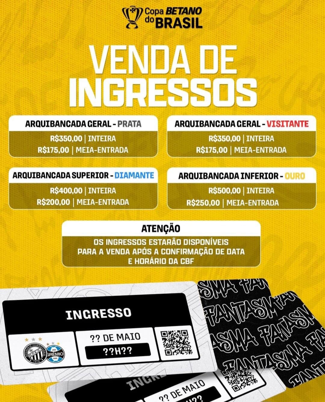 Ingressos Operário x Grêmio copa do brasil 2024