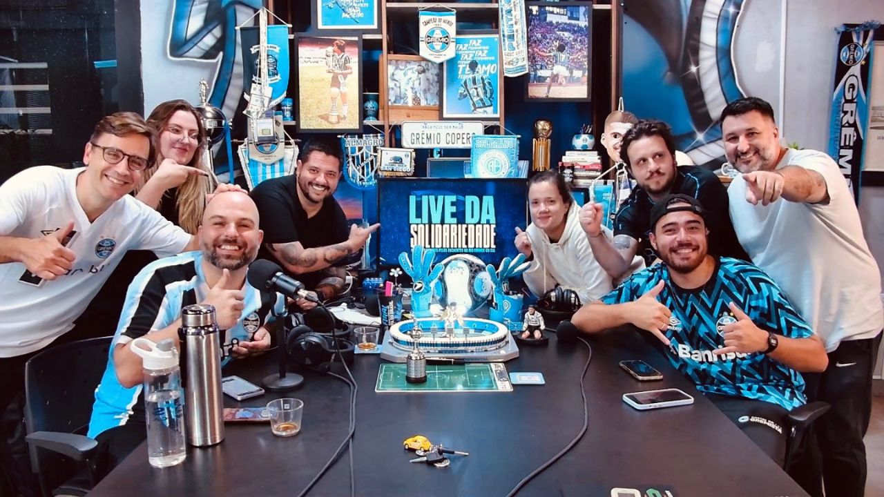 Comunicadores Gremistas na live do Portal do Gremista 