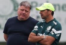 Anderson Barros e Abel Ferreira do Palmeiras