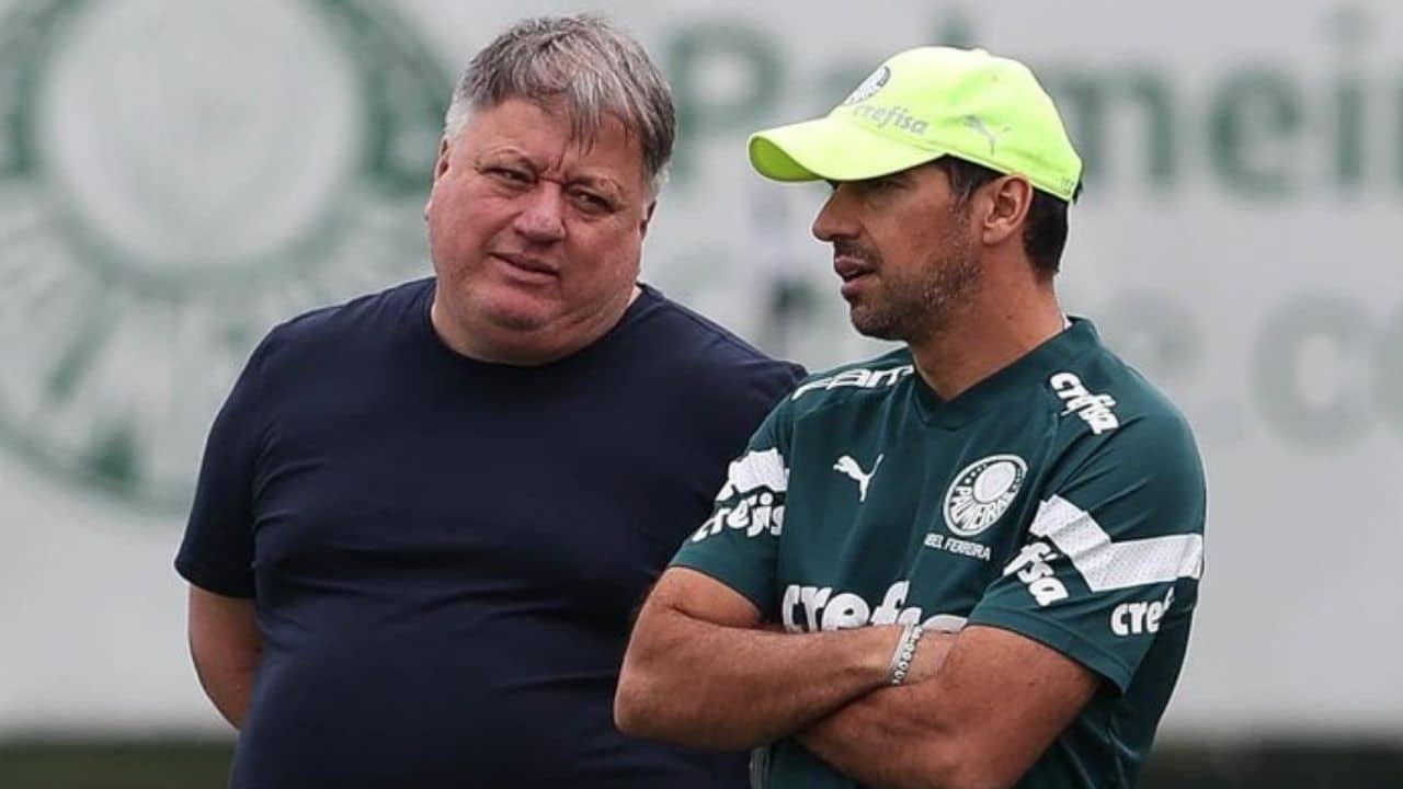 Anderson Barros e Abel Ferreira do Palmeiras 