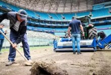 Arena posta nova informação sobre o gramado do estádio e anima torcida do Grêmio