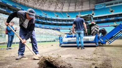 Arena posta nova informação sobre o gramado do estádio e anima torcida do Grêmio