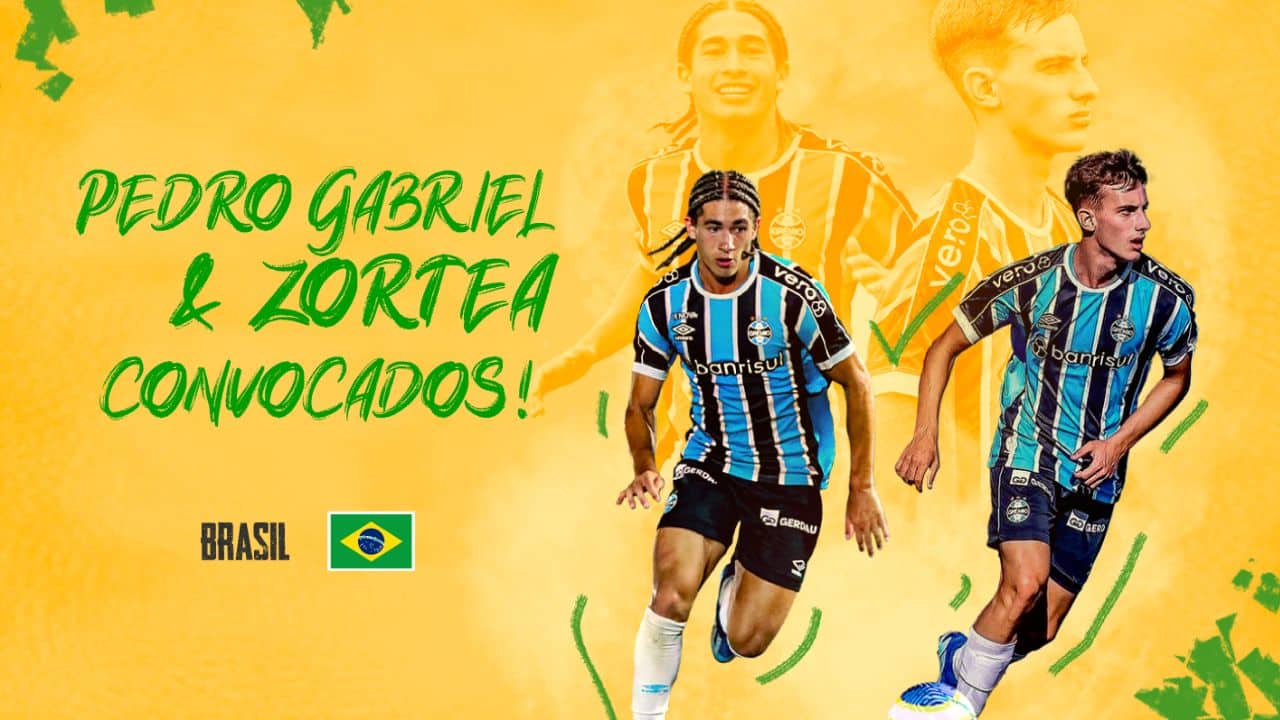 Grêmio tem dois atletas convocados para a Seleção Brasileira Sub-17Pedro Gabriel e Zortea defenderão o Brasil em torneio de países de língua portuguesa