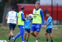 Renato Portaluppi em treino do Grêmio