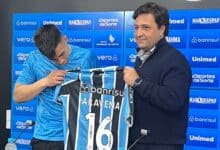 apresentação de Aravena no Grêmio