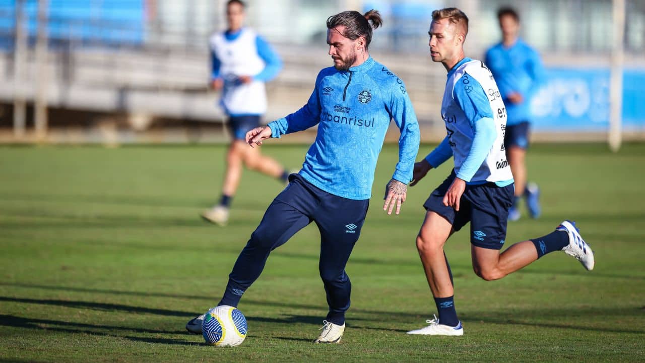 treino Nathan pescador e Ronald grêmio