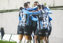 Time do Grêmio comemoração gol contra o Palmeiras grêmio hoje