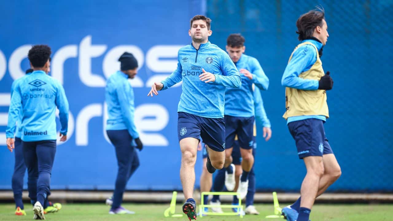 elenco treino Grêmio