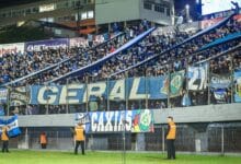 Torcida do Grêmio estádio centenário. Grêmio x Palmeiras