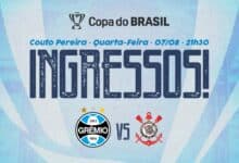 Ingressos Grêmio x Corinthians pela copa do Brasil