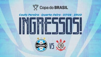 Ingressos Grêmio x Corinthians pela copa do Brasil