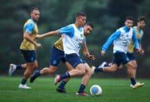 jogadores treino do Grêmio