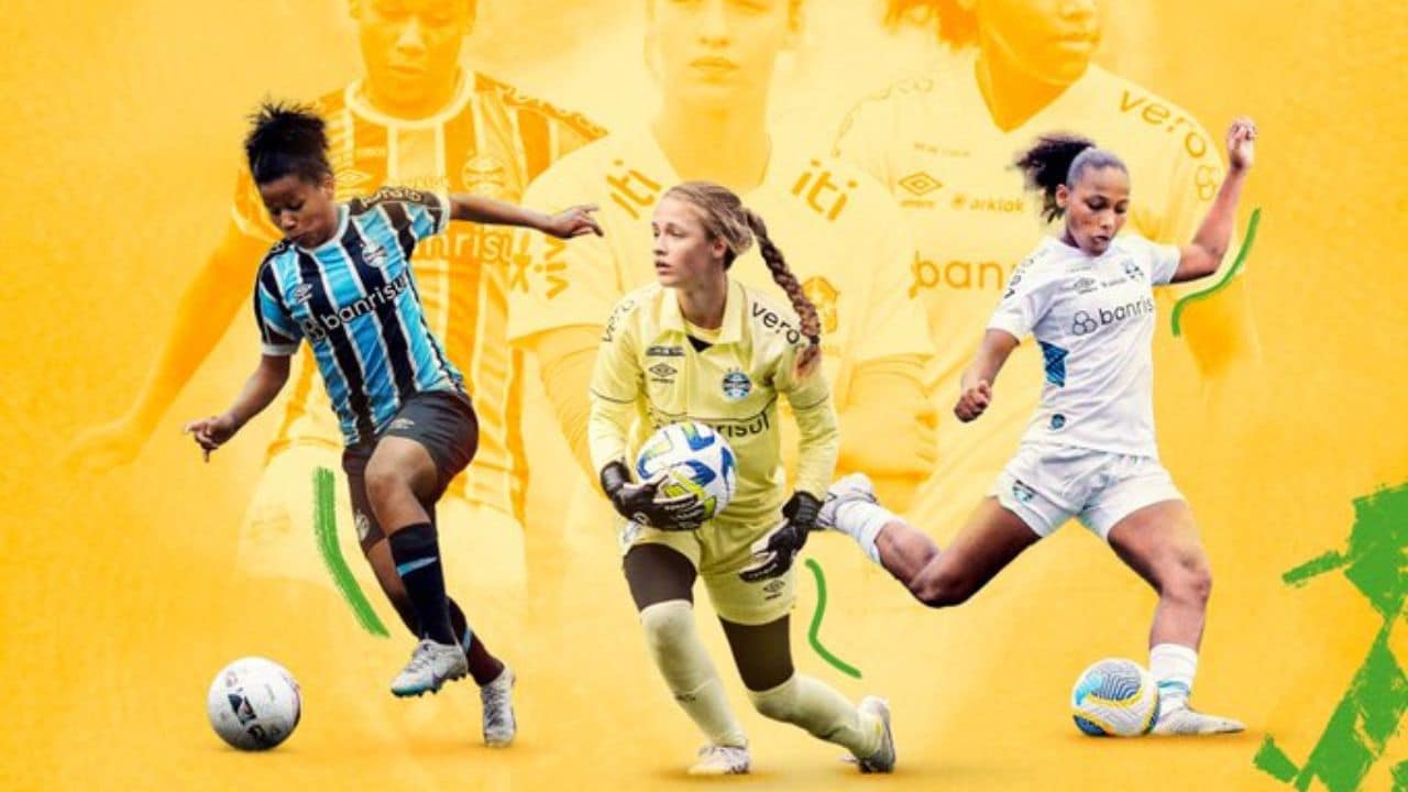 Josi, Allyne e Maria Gurias do Grêmio 