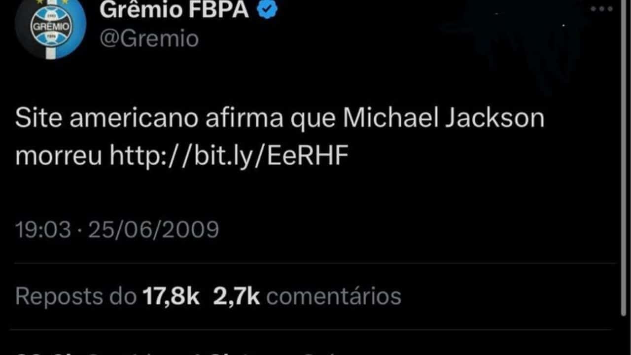 twitter michael jackson grêmio