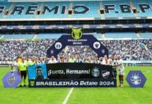 Homenagens Grêmio antes da partida contra o atlético MG