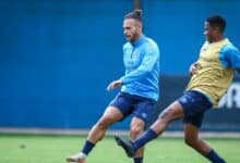 Braithwaite em treinamento do Grêmio preparação semana GreNal