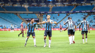 Braithwaite na vitória do Grêmio