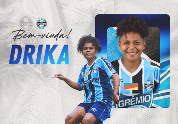 Jogadora Drika do futebol feminino do Grêmio