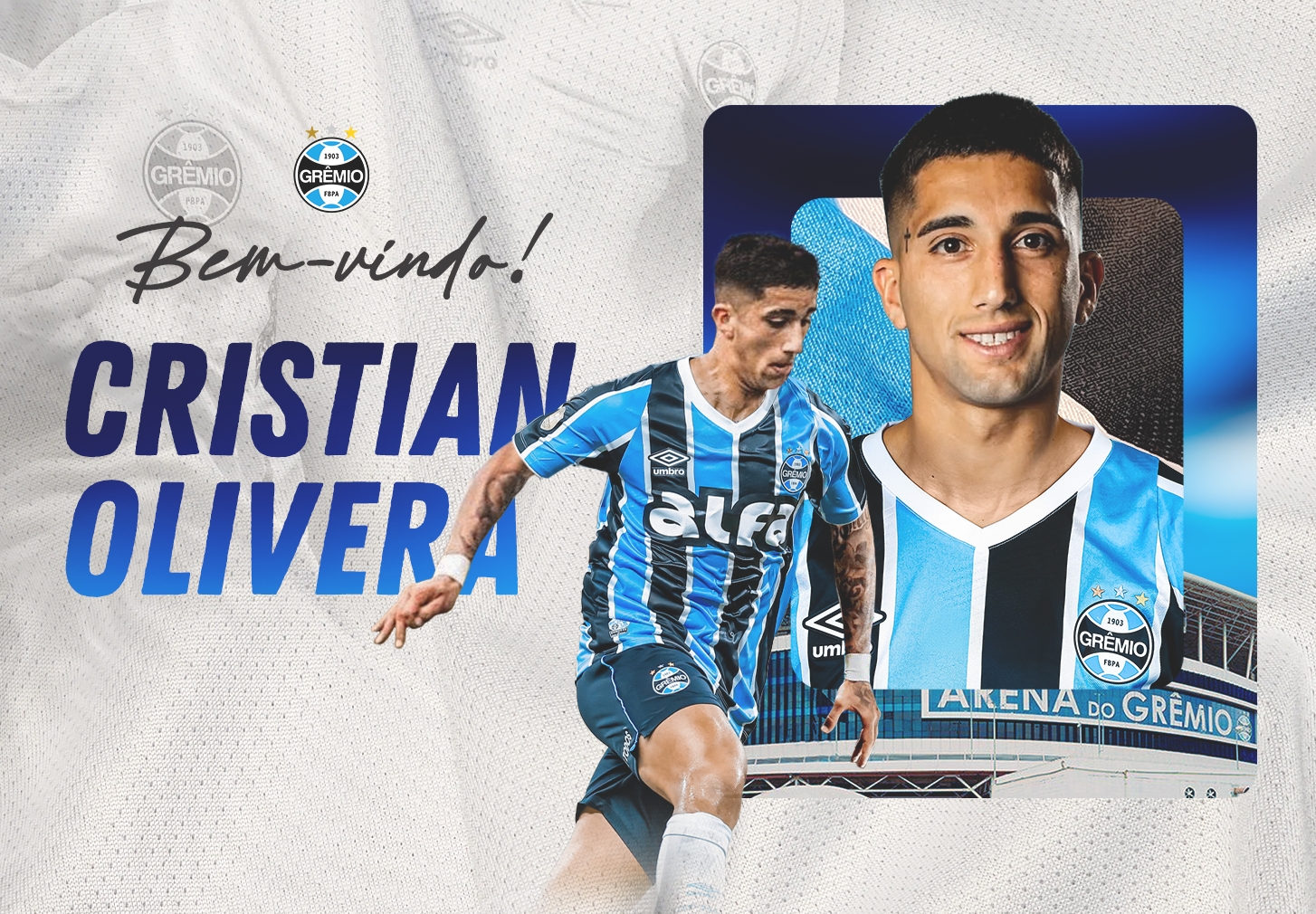 Atacante Cristian Olivera, reforço do Grêmio