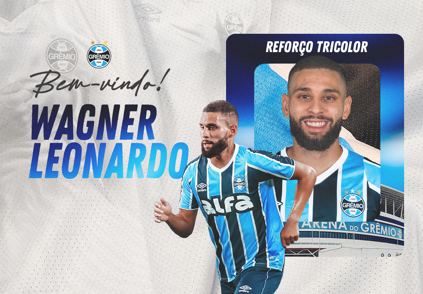 Zagueiro Wagner Leonardo anunciado pelo Grêmio