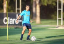 Camilo Reijers no treino do Grêmio em fevereiro