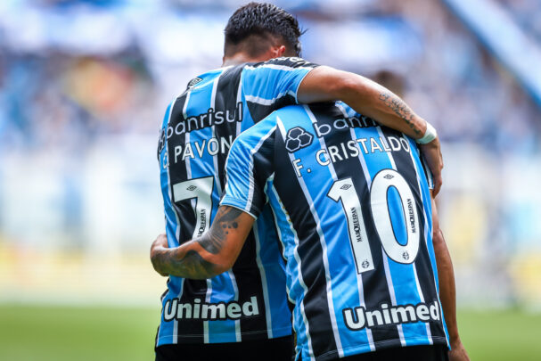 Jogadores Cristaldo e Pavón do Grêmio