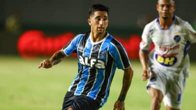 Autor do gol do Grêmio, o atacante Cristian Olivera