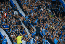 Torcida do Grêmio no Grenal do Gauchão 2025