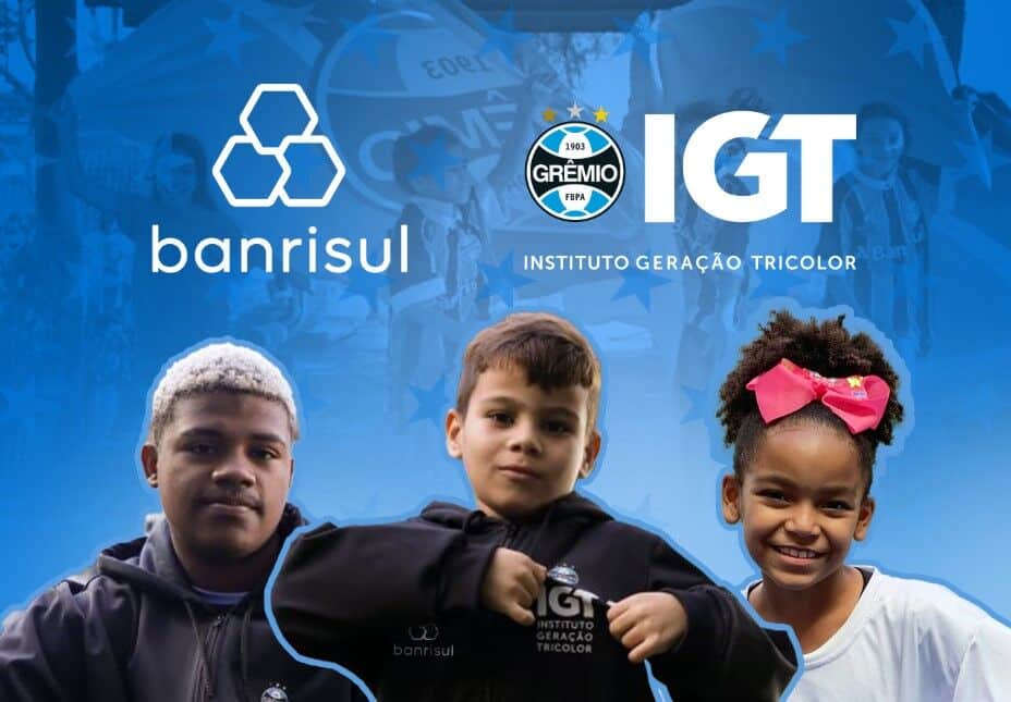 Capa da parceria do IGT do Grêmio com o Banrisul