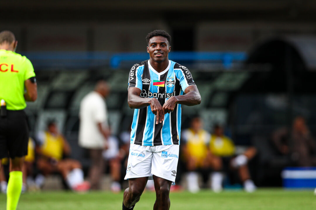 Lian, autor do gol do Grêmio contra o Corinthians pelo Brasileirão Sub-20 nesta quarta-feira, 19 de março