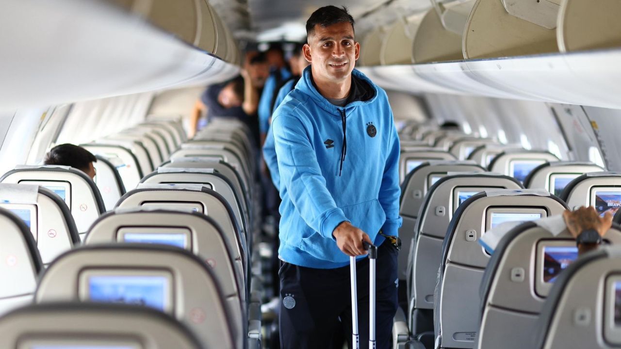 Cristaldo na viagem - Grêmio x Godoy Cruz - Sul-Americana