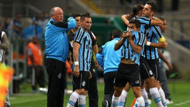 Grêmio 2014 - Felipão, Dudu, Pará, Barcos e Rhodolfo