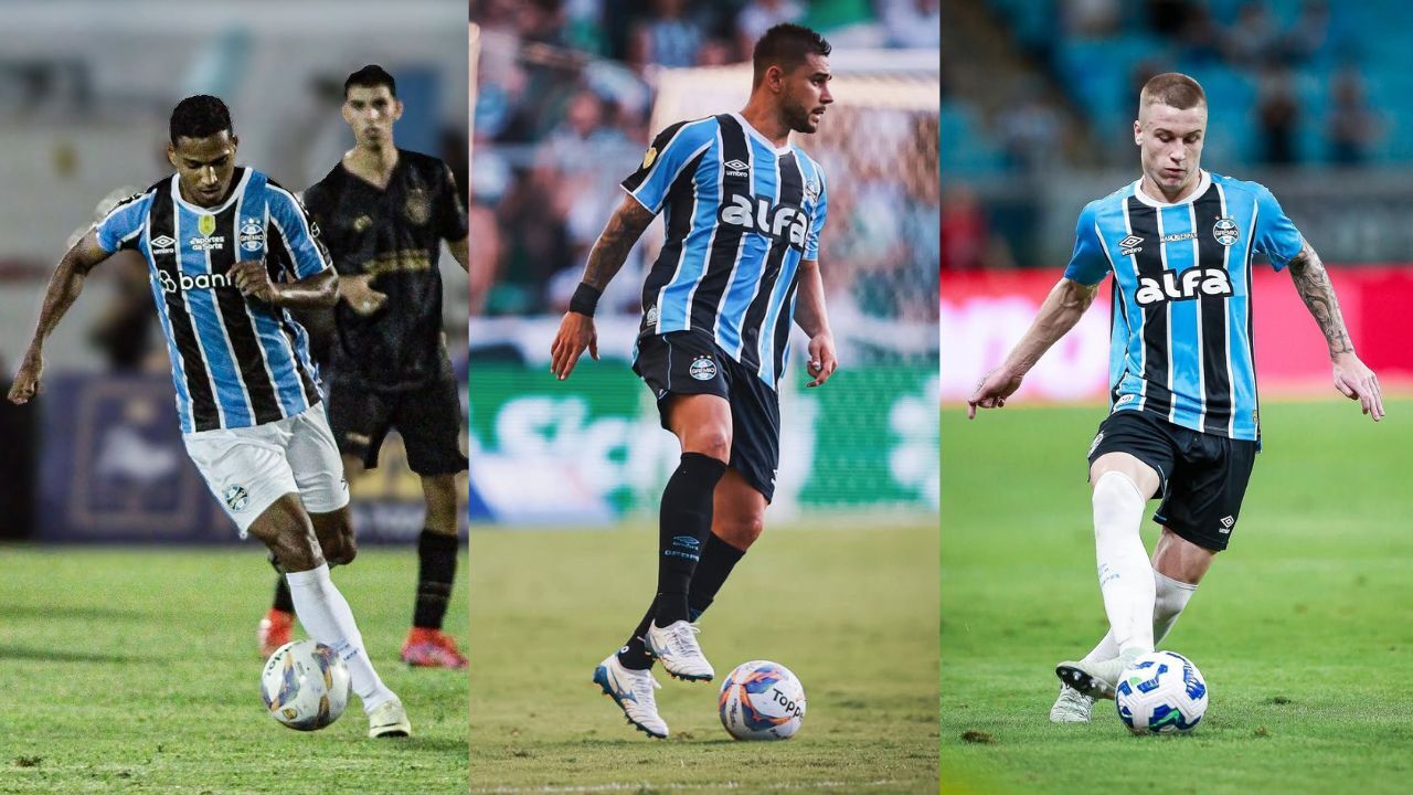 João Lucas, João Pedro e Igor Serrote Grêmio